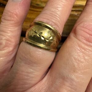 Gold Engraved Ring